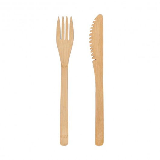 Bamboo Cutler Knife Fork